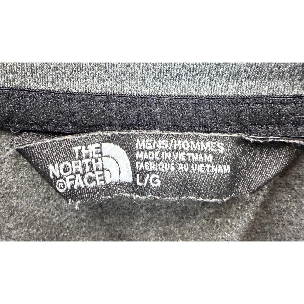 The North Face Mens Size L 1/4 Zip Pullover Heather Gray Outdoors Hiking Trail